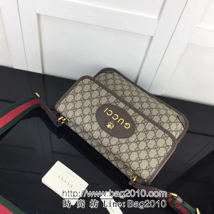 GUCCI古馳原單 新款專櫃品質原單貨實物實拍495654 啡pvc啡皮高仿郵差包 HY1206